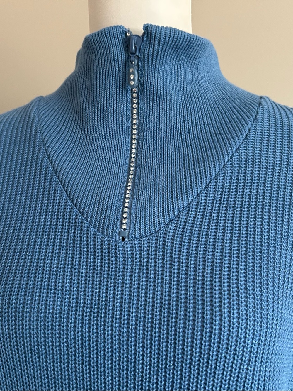 Skovhuus Denmark “Inge Glitter Zip” Funnel Neck Pullover - Like New